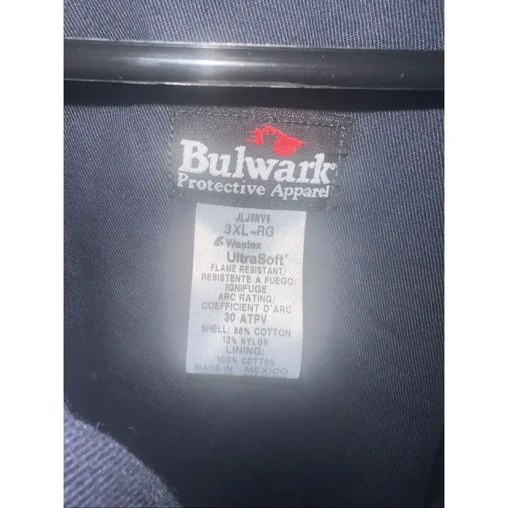 Bulwark Flame Resistant 2112 jacket coat sz 3xl